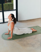 Close-up detail of MOCA yoga mat made with natural and premium materials