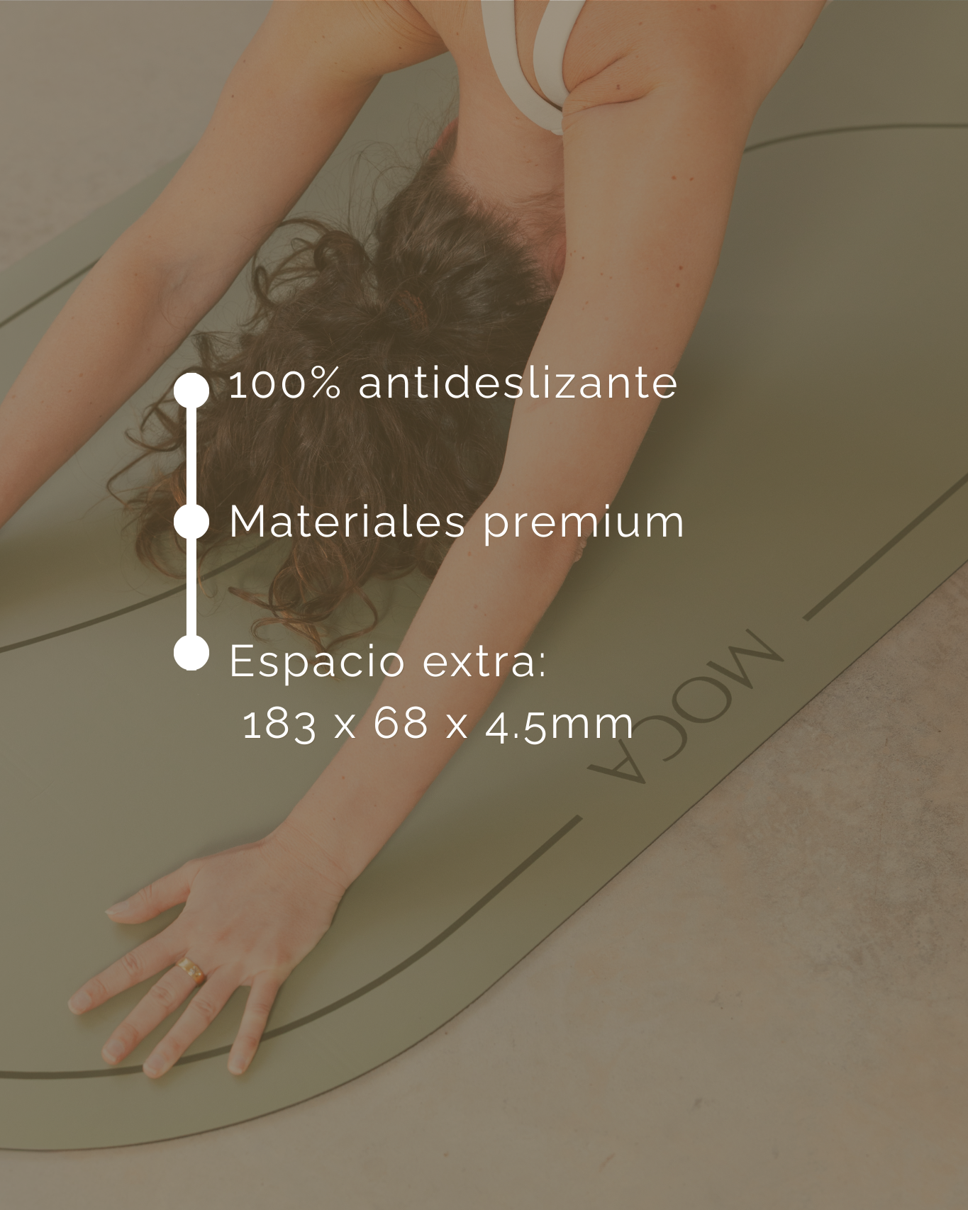 Yoga mat with maximum grip even when sweating